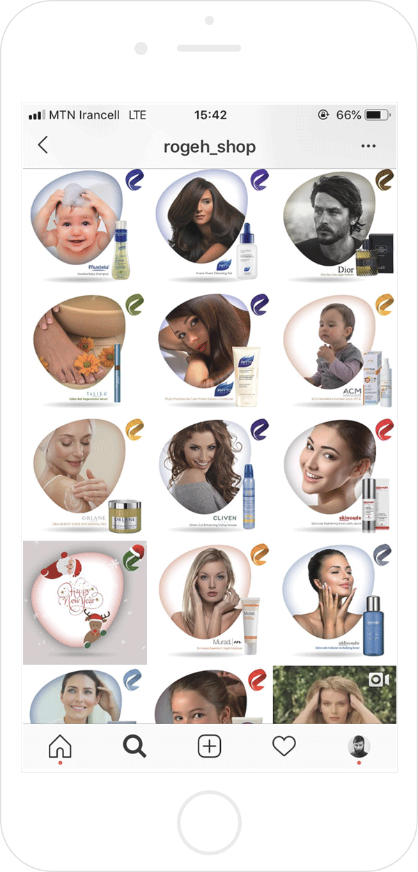 مدیریت شبکه های اجتماعی رسابنیان صفحه فروشگاه اینترنتی روژه